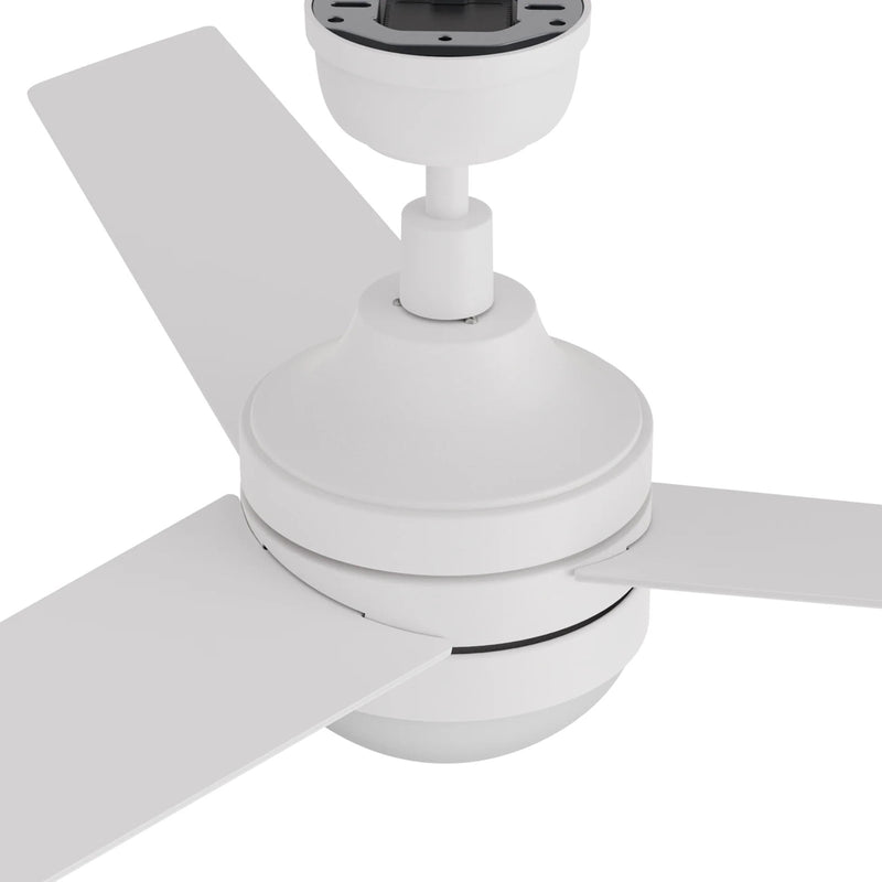 Carro Kimball 52in 3-Blade Ceiling Fan | White Plywood Blades and Integrated LED | Living Room & Bedroom | 16.9 x 52 x 52 in | Model CFR523E6-L12-W1-1