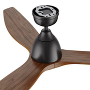 Carro Phoenix 52in 3-Blade Ceiling Fan | Modern Black Antique Walnut and Solid Wood | Living Room & Bedroom | 52 x 52 x 14.1 | Model CFR523K2-N10-BM2-1