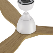 Carro Phoenix 52in 3-Blade Ceiling Fan | Modern White Natural and Solid Wood | Living Room & Bedroom | 52 x 52 x 14.1 in, DC | Model CFR523K2-N10-WM5-1