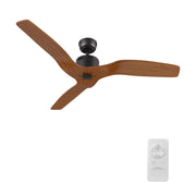 Carro Garnett 52in Ceiling Fan | Black Finish Solid Wood Blades | Indoor Living Room & Bedroom | 52 x 52 x 11.8 in, 10-Speed DC | Model CFR523K5-N10-BM2-1