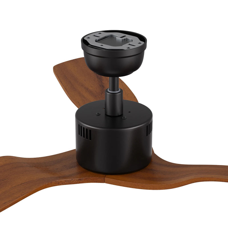 Carro Garnett 52in Ceiling Fan | Black Finish Solid Wood Blades | Indoor Living Room & Bedroom | 52 x 52 x 11.8 in, 10-Speed DC | Model CFR523K5-N10-BM2-1