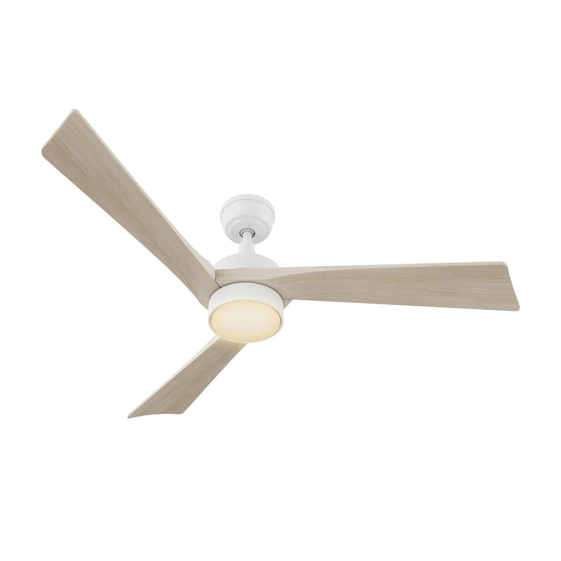 Carro Westbury 52in Ceiling Fan with Light | White Finish Solid Wood Blades | Indoor Living Room & Bedroom | 52 x 52 x 14.6 in | Model CFR523M-L11-WM1-1