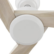 Carro Westbury 52in 3-Blade Ceiling Fan | Modern White Solid Wood Blades | Living Room & Bedroom | 52 x 52 x 12.8 in, DC Motor | Model CFR523M-N10-WM1-1