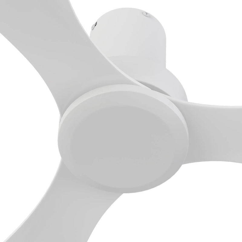 Carro Isola 52in 3-Blade Ceiling Fan | Modern White ABS Blades | Living Room & Bedroom | 52 x 52 x 10 in, Flush Mount, Remote | Model CFR523N4-N10-W1-1-FM