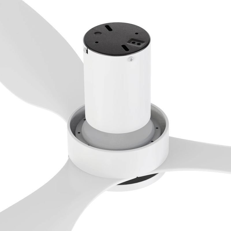 Carro Isola 52in 3-Blade Ceiling Fan | Modern White ABS Blades | Living Room & Bedroom | 52 x 52 x 10 in, Flush Mount, Remote | Model CFR523N4-N10-W1-1-FM