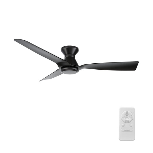 Carro Dalby 52in 3-Blade Ceiling Fan | Modern Black PP+Glass Fiber Blades | Living Room & Bedroom | 52 x 52 x 9.5 in, Flush | Model CFR523P1-N20-B2-1-FM