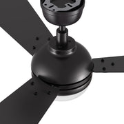 Carro Zelda 52in 3-Blade Ceiling Fan with Light | Modern Black Plywood Blades & LED | Living Room & Bedroom | 52 x 52 x 15.3 in | Model CFR523Q4-L11-B2-1