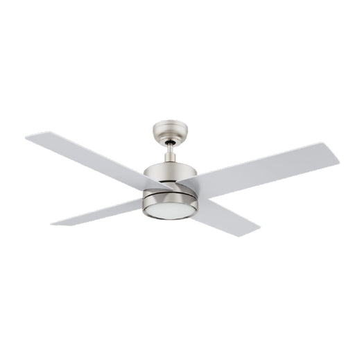 Carro Santana 52in 4-Blade Ceiling Fan | Brushed Nickel Plywood Blades and Brushed Nickel Finish | Living Room & Bedroom | 52 x | Model CFR524E5-L12-SJ-1
