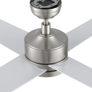 Carro Santana 52in 4-Blade Ceiling Fan | Brushed Nickel Plywood Blades and Brushed Nickel Finish | Living Room & Bedroom | 52 x | Model CFR524E5-L12-SJ-1