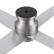 Carro Santana 52in 4-Blade Flush Mount Ceiling Fan | Brushed Nickel Plywood Blades and Brushed Nickel Finish | Low Ceilings & | Model CFR524E5-L12-SJ-1-FM