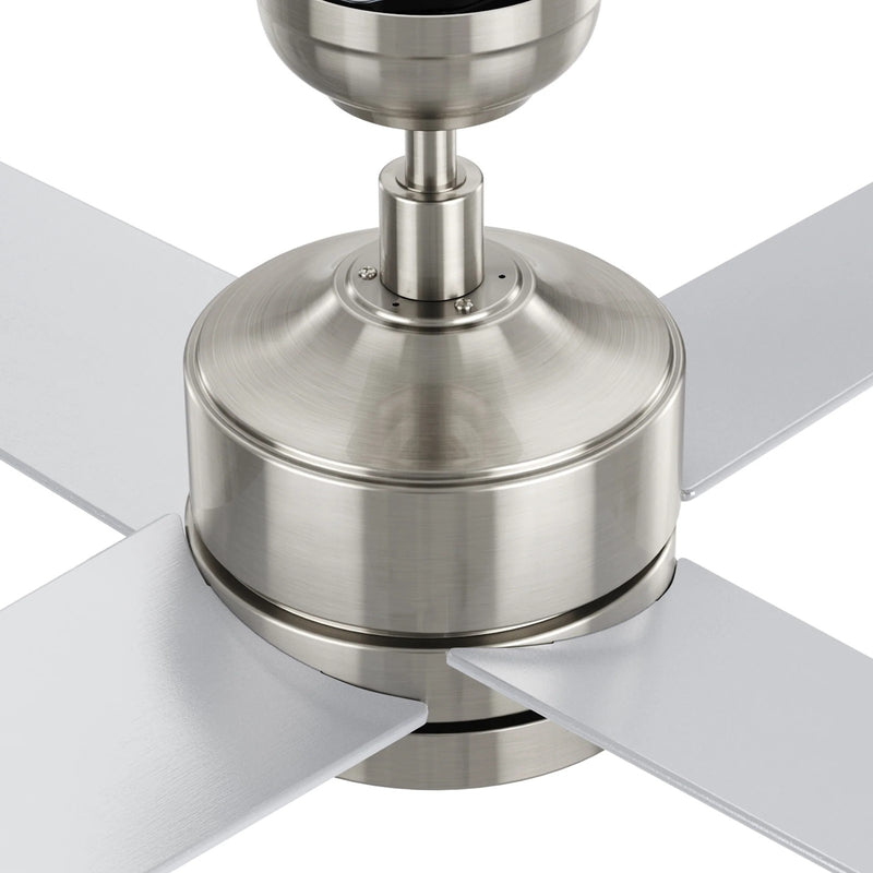 Carro Santana 52in 4-Blade Ceiling Fan | Brushed Nickel Plywood Blades | Living Room & Bedroom | 52 x 52 x 15 in | Model CFR524E5-N10-SJ-1