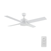Carro Santana 52in 4-Blade Ceiling Fan | White Plywood Blades | Living Room & Bedroom | 52 x 52 x 15 in | Model CFR524E5-N10-W1-1