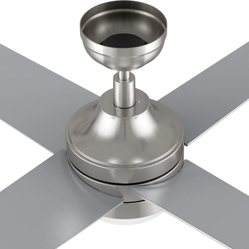 Carro Kimball 52in 4-Blade Ceiling Fan | Brushed Nickel Plywood Blades and Brushed Nickel Finish | Living Room & Bedroom | 52 x | Model CFR524E6-L12-SJ-1