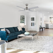Carro Kimball 52in 4-Blade Ceiling Fan | Brushed Nickel Plywood Blades and Brushed Nickel Finish | Living Room & Bedroom | 52 x | Model CFR524E6-L12-SJ-1