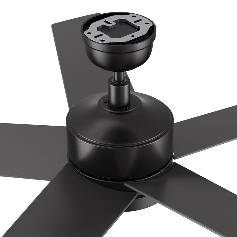 Carro Santana 52in 5-Blade Ceiling Fan | Black Plywood Blades and Black Finish | Living Room & Bedroom | 52 x 52 x 15 in | Model CFR525E5-L11-B2-1
