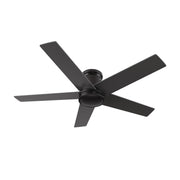 Carro Santana 52in 5-Blade Flush Ceiling Fan | Modern Black Plywood | Living Room & Bedroom | 52 x 52 x 11 in | Model CFR525E5-N10-B2-1-FM