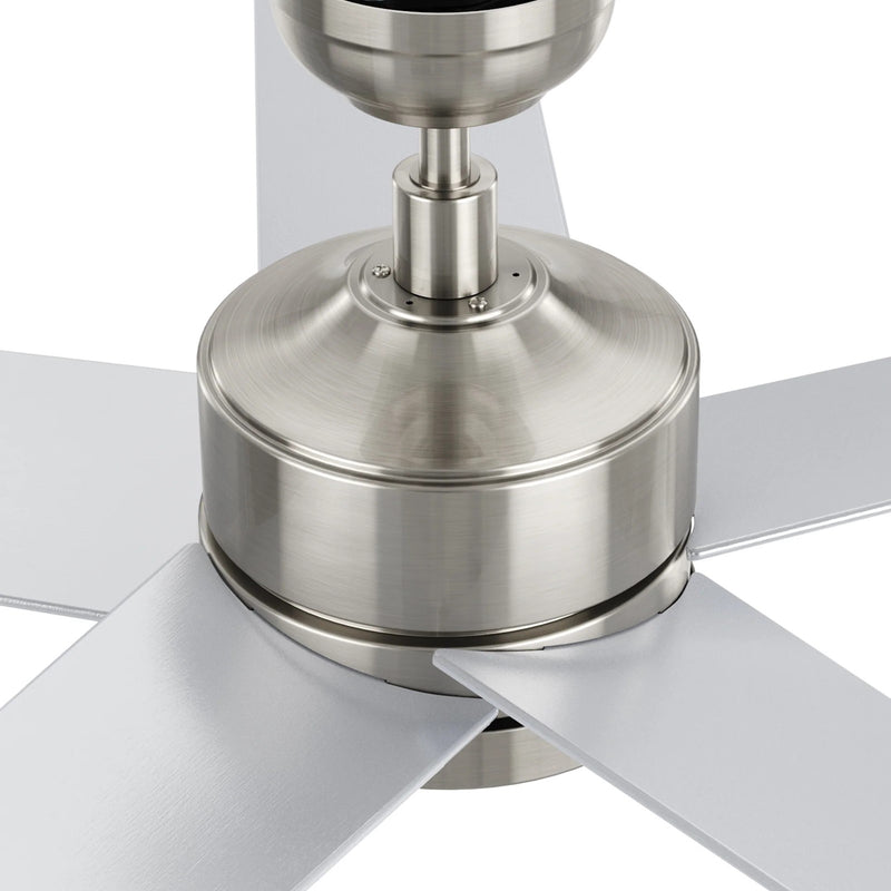Carro Santana 52in 5-Blade Ceiling Fan | Modern Brushed Nickel Plywood | Living Room & Bedroom | 52 x 52 x 15 in | Model CFR525E5-N10-SJ-1