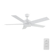 Carro Santana 52in 5-Blade Ceiling Fan | Modern White Plywood | Living Room & Bedroom | 52 x 52 x 15 in | Model CFR525E5-N10-W1-1