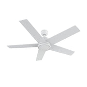 Carro Santana 52in 5-Blade Ceiling Fan | Modern White Plywood | Living Room & Bedroom | 52 x 52 x 15 in | Model CFR525E5-N10-W1-1