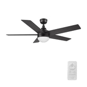 Carro Kimball 52in Ceiling Fan | Black Plywood Blades with Integrated LED | Living Room & Bedroom | 52 x 52 x 16.9 in | Model CFR525E6-L11-B2-1