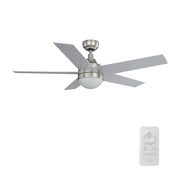 Carro Kimball 52in Ceiling Fan | Brushed Nickel Plywood Blades with Integrated LED | Living Room & Bedroom | 52 x 52 x 16.9 in | Model CFR525E6-L11-SJ-1