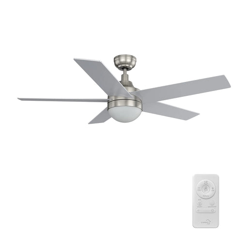 Carro Kimball 52in Ceiling Fan | Brushed Nickel Plywood Blades with Integrated LED | Living Room & Bedroom | 52 x 52 x 16.9 in | Model CFR525E6-L11-SJ-1