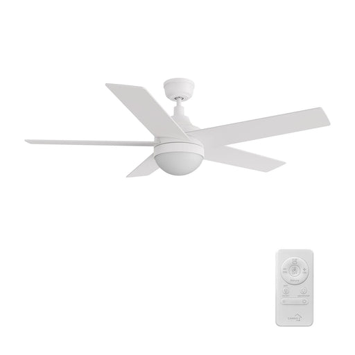 Carro Kimball 52in Ceiling Fan | White Plywood Blades with Integrated LED | Living Room & Bedroom | 52 x 52 x 16.9 in | Model CFR525E6-L11-W1-1