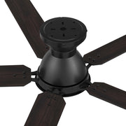 Carro Dunkirk 52in 5-Blade Flush Ceiling Fan | Modern Black Barnwood and Plywood | Large Living Room & Bedroom | 52 x 52 x | Model CFR525J-N10-BG-1-FM