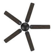 Carro Dunkirk 52in 5-Blade Flush Ceiling Fan | Modern Black Barnwood and Plywood | Large Living Room & Bedroom | 52 x 52 x | Model CFR525J-N10-BG-1-FM
