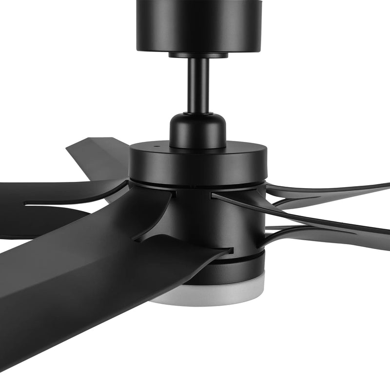 Carro Onyx 52in 5-Blade Ceiling Fan | Modern Black and High-Quality ABS | Living Room & Bedroom | 52 x 52 x 15.3 in, 4000K LED | Model CFR525T2-L11-B2-1