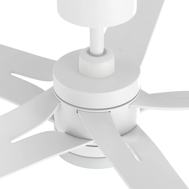 Carro Onyx 52in 5-Blade Ceiling Fan | Modern White and High-Quality ABS | Living Room & Bedroom | 52 x 52 x 15.3 in, 4000K LED | Model CFR525T2-L11-W1-1