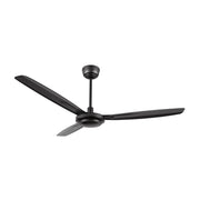 Carro Oberon 56in 3-Blade Ceiling Fan | Industrial Black and Iron | Living Room & Loft | 56 x 56 x 18.3 in, DC Motor, Remote | Model CFR563Z1-N10-B2-1