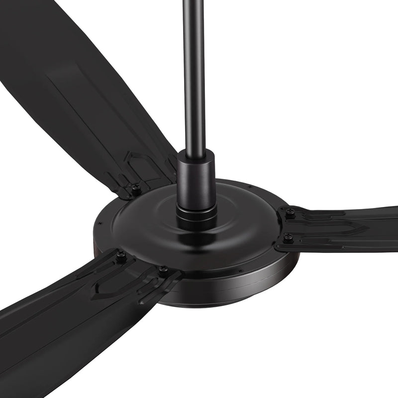 Carro Oberon 56in 3-Blade Ceiling Fan | Industrial Black and Iron | Living Room & Loft | 56 x 56 x 18.3 in, DC Motor, Remote | Model CFR563Z1-N10-B2-1
