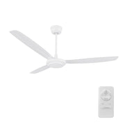 Carro Oberon 56in 3-Blade Ceiling Fan | Industrial White and Iron | Living Room & Bedroom | 18.3 x 56 x 56 in | Model CFR563Z1-N10-W1-1