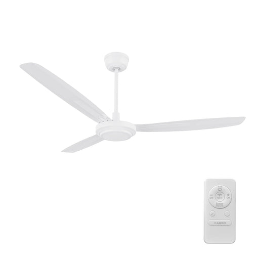 Carro Oberon 56in 3-Blade Ceiling Fan | Industrial White and Iron | Living Room & Bedroom | 18.3 x 56 x 56 in | Model CFR563Z1-N10-W1-1