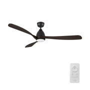 Carro Vienna 60in 3-Blade Ceiling Fan | Modern Black Brown and Solid Wood | Living Room & Bedroom | 14.4 x 60 x 60 in | Model CFR603K3-L11-BM4-1