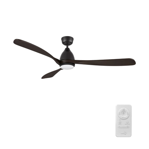 Carro Vienna 60in 3-Blade Ceiling Fan | Modern Black Brown and Solid Wood | Living Room & Bedroom | 14.4 x 60 x 60 in | Model CFR603K3-L11-BM4-1