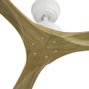 Carro Athena 60in 3-Blade Ceiling Fan | Modern White and Solid Wood Blades | Living Room & Bedroom | 60 x 60 x 12 in | Model CFR603K4-N10-WM5-1