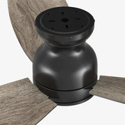 Carro Stanley 60in 3-Blade Flush Mount Ceiling Fan | Modern Black Barnwood and Plywood Blades | Living Room & Bedroom | 60 x | Model CFR603Q-N10-BG-1-FM