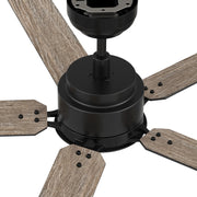 Carro Dunkirk 60in 5-Blade Ceiling Fan | Modern Black Barnwood Finish and Plywood Blades | Large Living Room & Great Room | 60 x | Model CFR605J-N10-BG-1