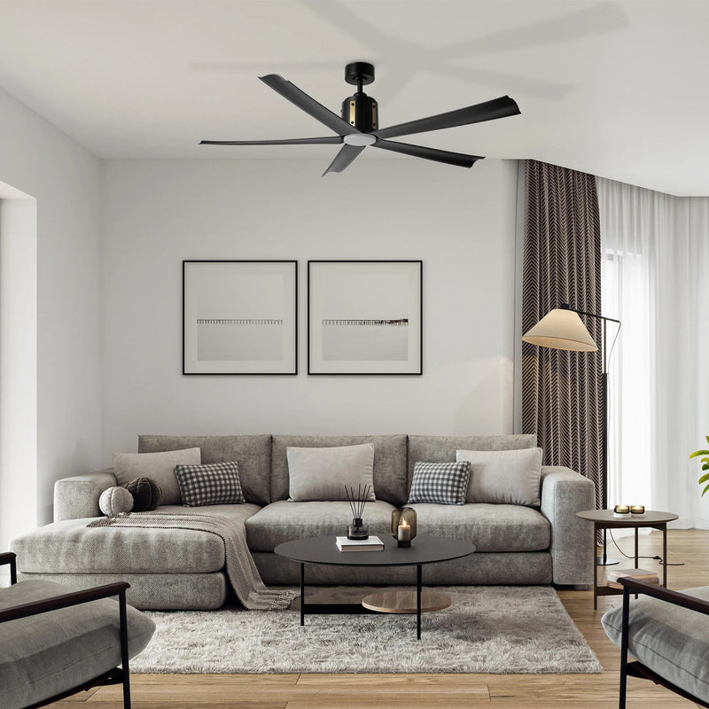 Carro Knox 60in 5-Blade Ceiling Fan | Black Plywood Blades and Integrated LED | Living Room & Bedroom | 60 x 60 x 15 in | Model CFR605T1-L11-B2-1A