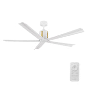 Carro Knox 60in 5-Blade Ceiling Fan | White Plywood Blades and Integrated LED | Living Room & Bedroom | 60 x 60 x 15 in | Model CFR605T1-L11-W1-1A