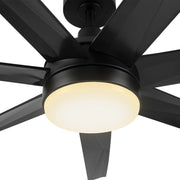 Carro Kima 65in 7-Blade Ceiling Fan | Black ABS Blades and Integrated LED | Living Room & Bedroom | 65 x 65 x 15 in | Model CFR657T3-L12-B2-1