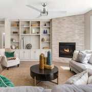 Carro Santana 52in 3-Blade Ceiling Fan | Brushed Nickel Plywood Blades and Integrated LED | Indoor Living Room & Bedroom | 15 x | Model CFW523E5-L12-SJ-1