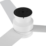 Carro Santana 52in 3-Blade Flush Mount Ceiling Fan | White Plywood Blades and Integrated LED | Indoor Low Ceiling Living Room | Model CFW523E5-L12-W1-1-FM