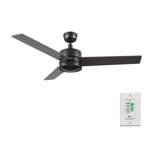 Carro Santana 52in 3-Blade Ceiling Fan | Modern Black and Plywood | Indoor Living Room & Bedroom | 52 x 52 x 15 in, DC Motor | Model CFW523E5-N10-B2-1