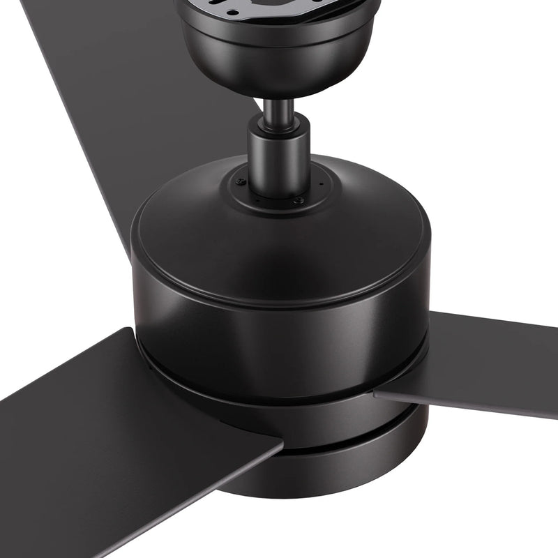Carro Santana 52in 3-Blade Ceiling Fan | Modern Black and Plywood | Indoor Living Room & Bedroom | 52 x 52 x 15 in, DC Motor | Model CFW523E5-N10-B2-1