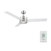 Carro Santana 52in 3-Blade Ceiling Fan | Modern Brushed Nickel and Plywood | Indoor Living Room & Bedroom | 52 x 52 x 15 in, DC | Model CFW523E5-N10-SJ-1