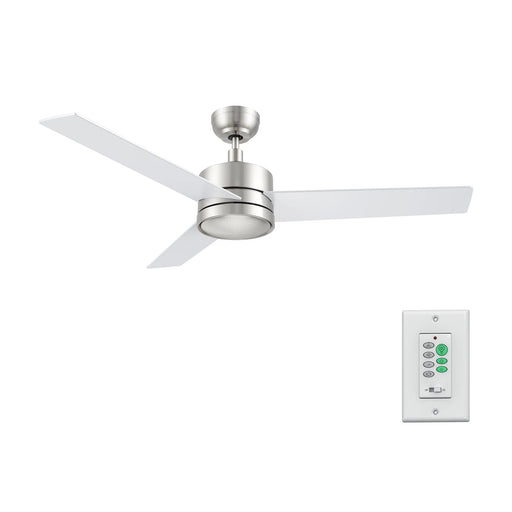 Carro Santana 52in 3-Blade Ceiling Fan | Modern Brushed Nickel and Plywood | Indoor Living Room & Bedroom | 52 x 52 x 15 in, DC | Model CFW523E5-N10-SJ-1