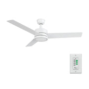 Carro Santana 52in 3-Blade Ceiling Fan | White Plywood Blades and White Finish | Living Room & Bedroom | 52 x 52 x 15 in | Model CFW523E5-N10-W1-1